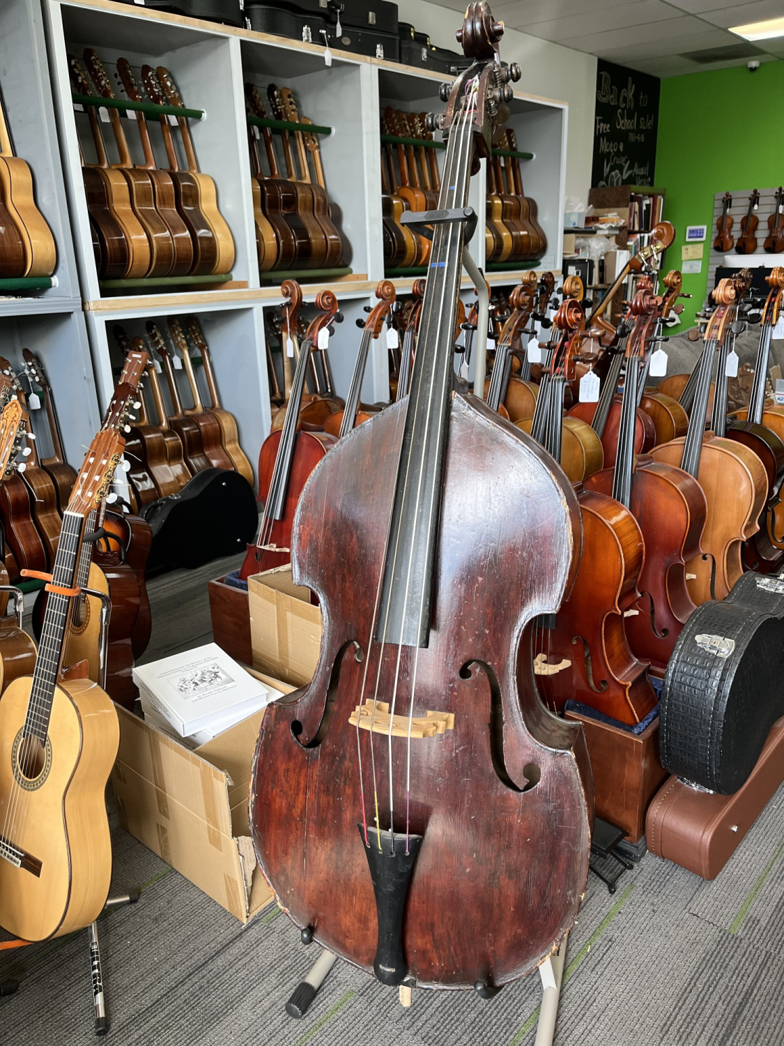 1/2 Size German Flat Back Double Bass